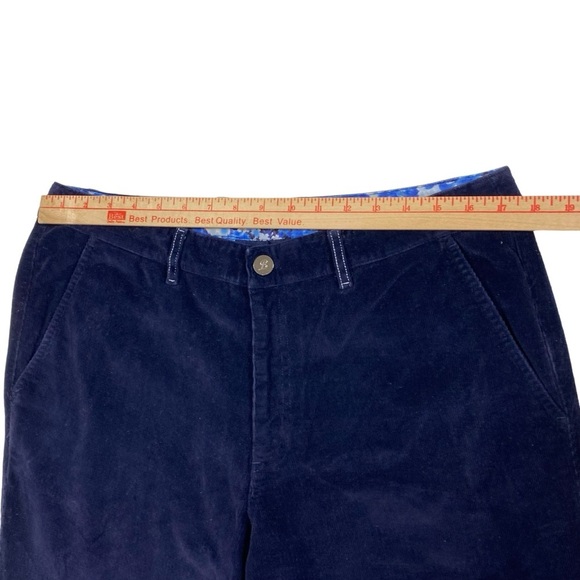 Bonobos Mens 34x31 Corduroy Pants Cuffed Navy Blue Cotton Lycra Thin Wale - Picture 9 of 13